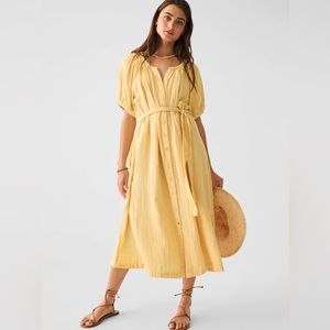 Dream Cotton Gauze Carmel Dress from Faherty M NWT